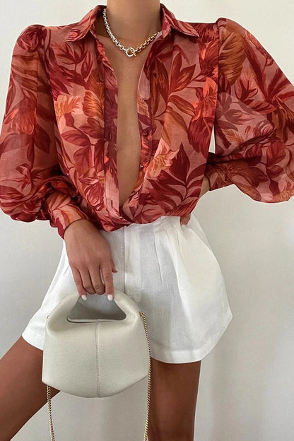 Karla – Bluse mit Blumenkragen für Damen