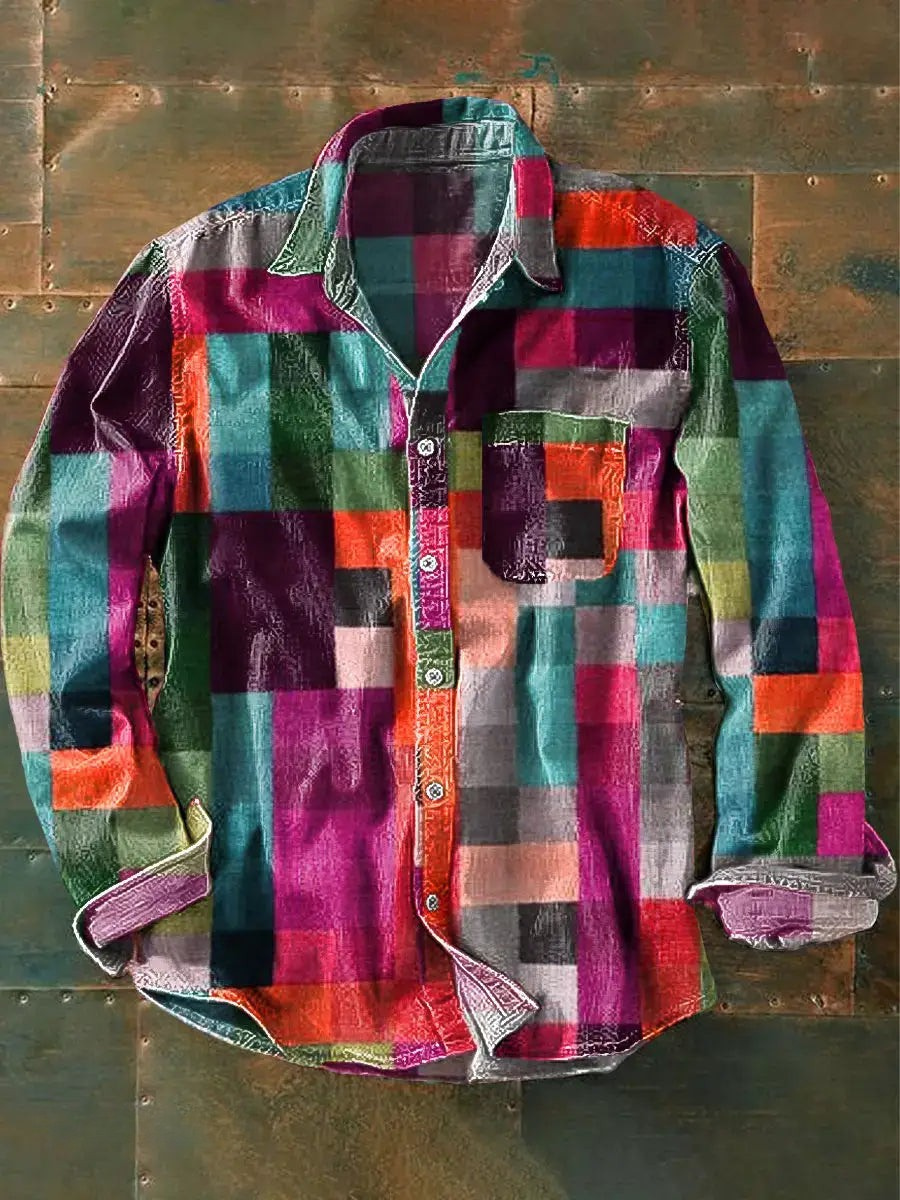 Yarina - Unisex Langarmhemd in Regenbogenfarben
