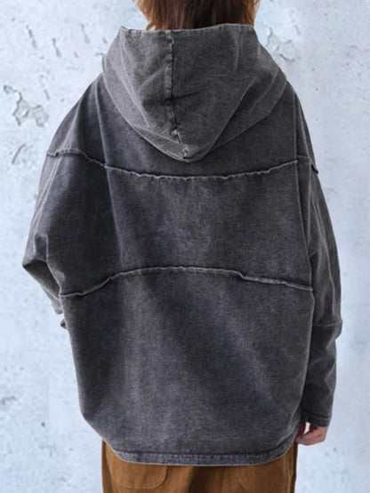 Fudus | Modischer Lockerer Baumwolle Kapuzenpullover