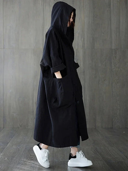 Luisa - Damen Trenchmantel mit Kapuze