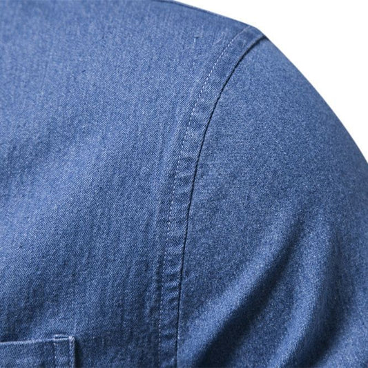 Fudus | Modisches Lässig Denim Hemd Ohne Bügeln
