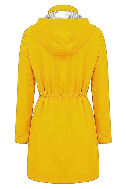 Vythelora | Wasserdichte gestreifte Windbreaker-Regenjacke mit Kapuze