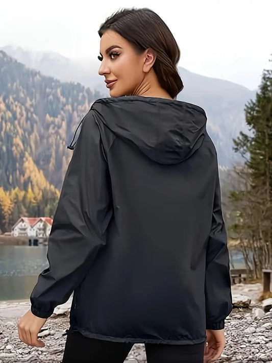 Ellithon | Plus Size Sportjacke mit Kapuze für Frauen - Polyester 100%
