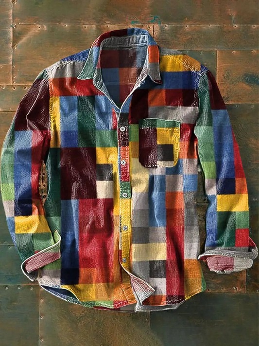 Yarina - Unisex Langarmhemd in Regenbogenfarben