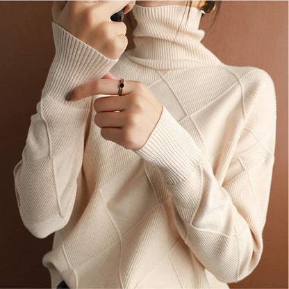 Bonafita - Jessie | Handgestrickter Rollkragenpullover für Damen