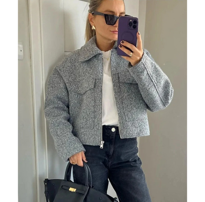 Agathe Bomberjacke | Warmer Damenmantel mit Taschen und stylischer, bequemer Passform