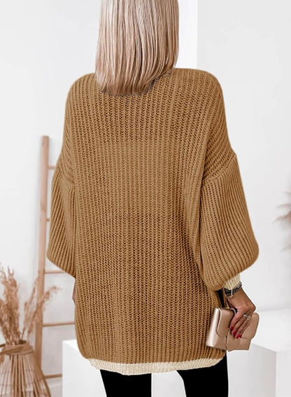 Frieda - Elegante Strickjacke mit Laternenärmeln für Frauen