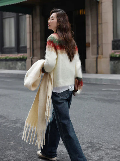 Najwa - Retro Design Strickpullover