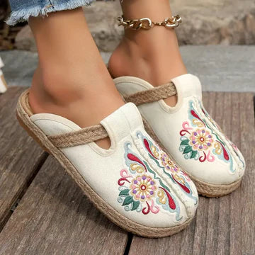 Lyric - Flache Schuhe für Damen mit Blumenmuster