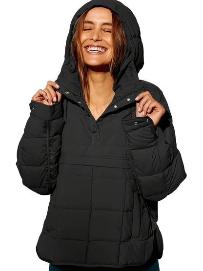 Leyvalis | Solider Kapuzenmantel – Lässige warme Jacke für Damen