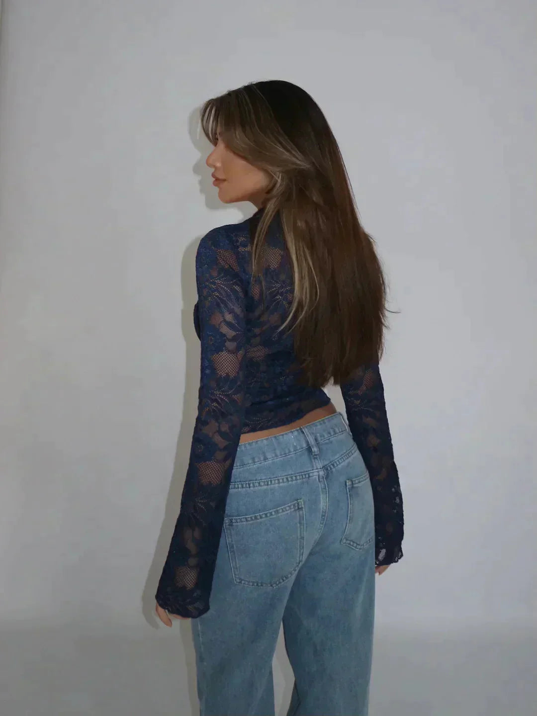 Willie - Vintage Mesh-Spitzenoberteil