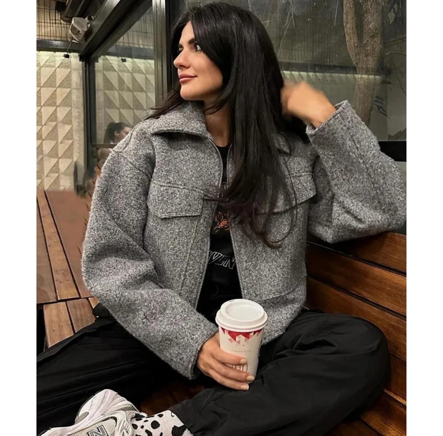Agathe Bomberjacke | Warmer Damenmantel mit Taschen und stylischer, bequemer Passform