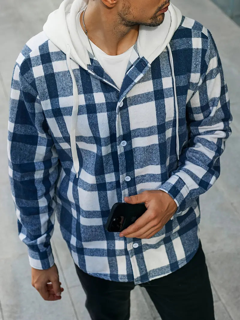 Keylin | Lässiger Langarm-Hoodie mit Knopfleiste und normaler Passform