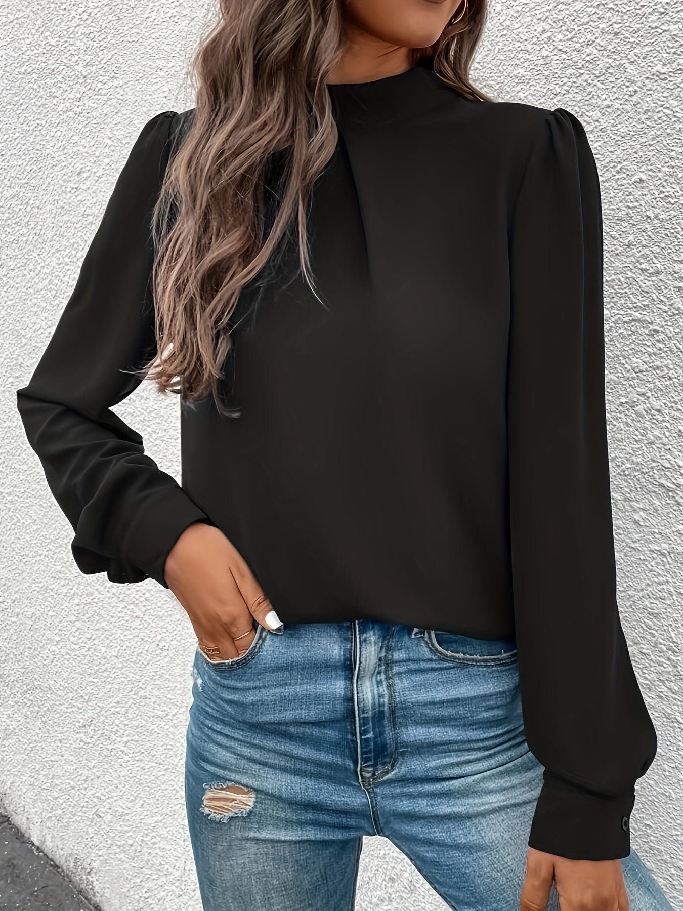 Vae | Schwarze Eleganz-Bluse Marlene