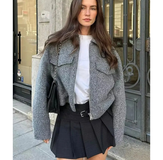 Agathe Bomberjacke | Warmer Damenmantel mit Taschen und stylischer, bequemer Passform
