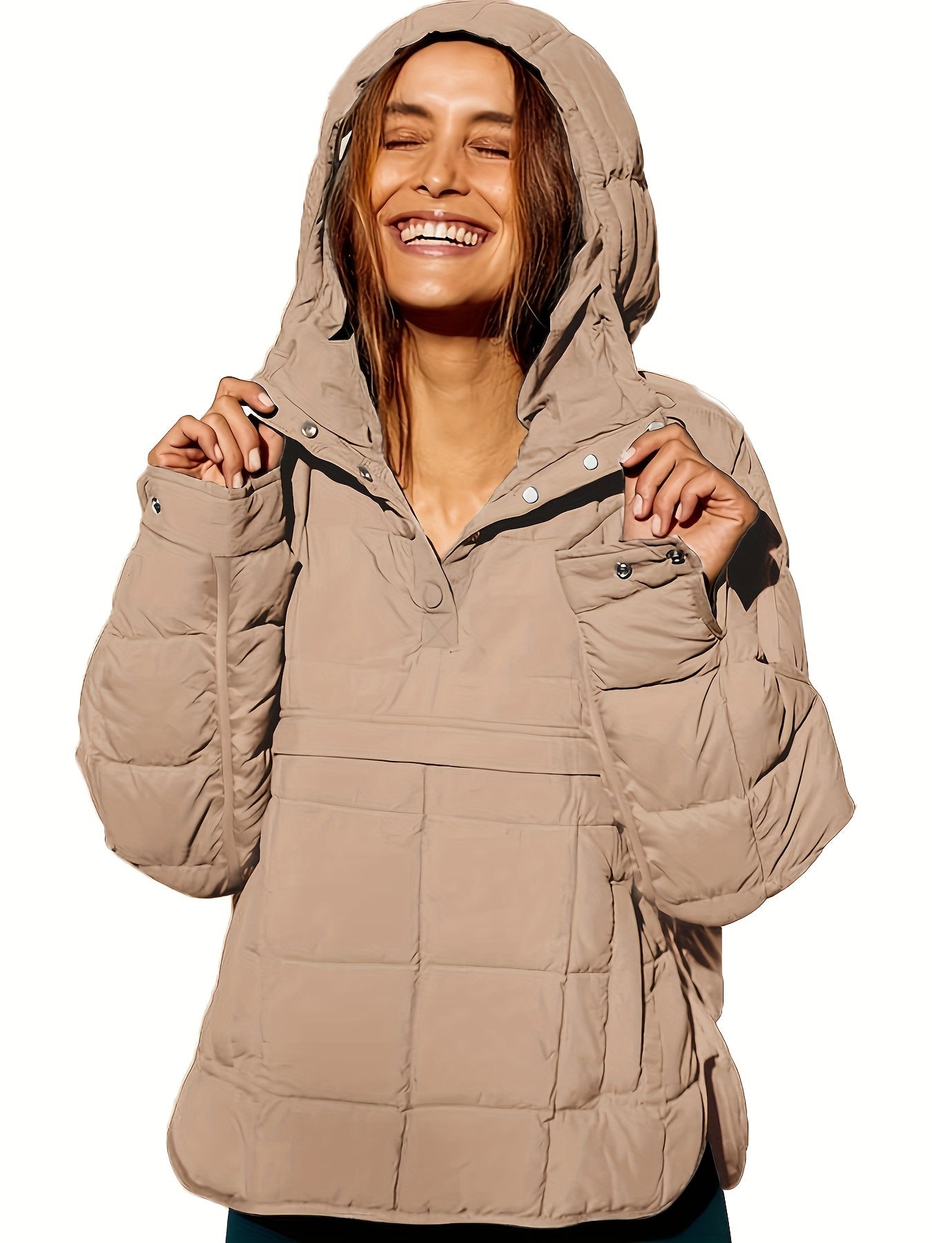 Leyvalis | Solider Kapuzenmantel – Lässige warme Jacke für Damen