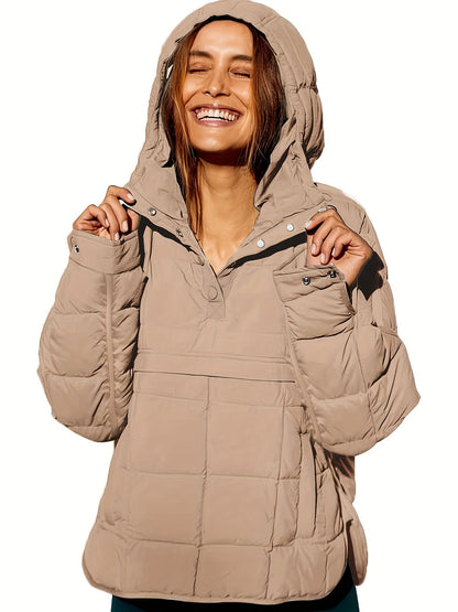 Leyvalis | Solider Kapuzenmantel – Lässige warme Jacke für Damen