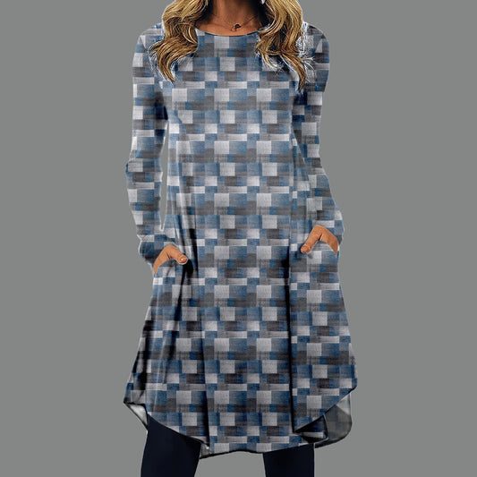 Fudus | Modisches Kleid Mit Bedrucktem Taillenbund