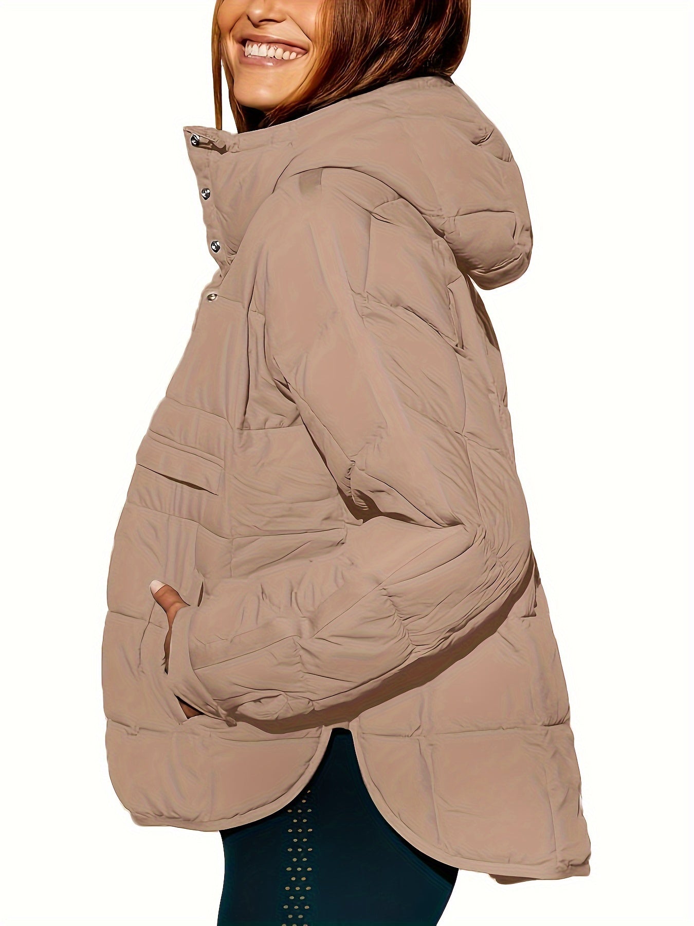 Leyvalis | Solider Kapuzenmantel – Lässige warme Jacke für Damen