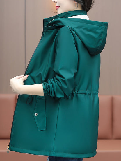 Reinica | Schwarze Wendejacke mit Kapuze für vielseitige Styles
