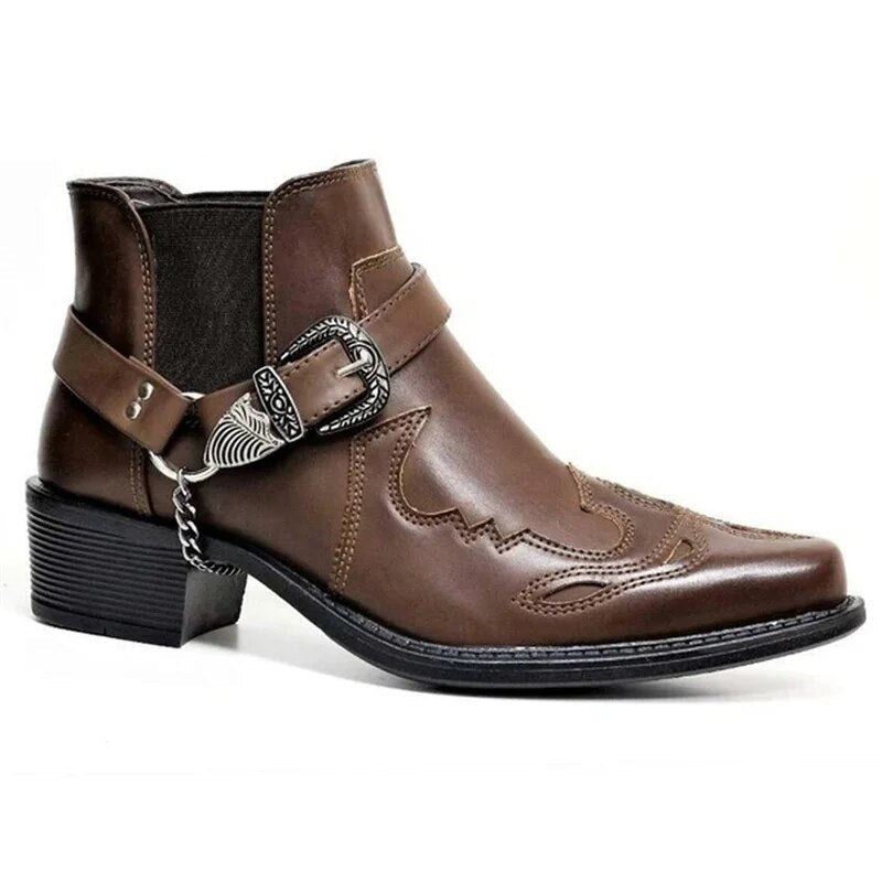 Cowboy-Motorradstiefel aus Leder für Männer - Gillis