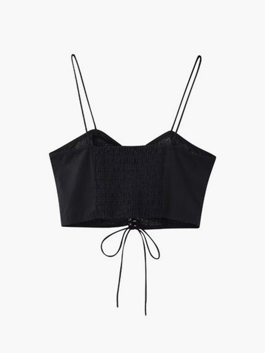 Fudus | Besticktes Blumen Gebundenes Cami Top