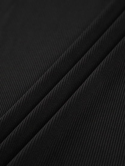 Fudus | Gesäßausschnitt Schräg Cutout Rib Langarm Strickoberteil