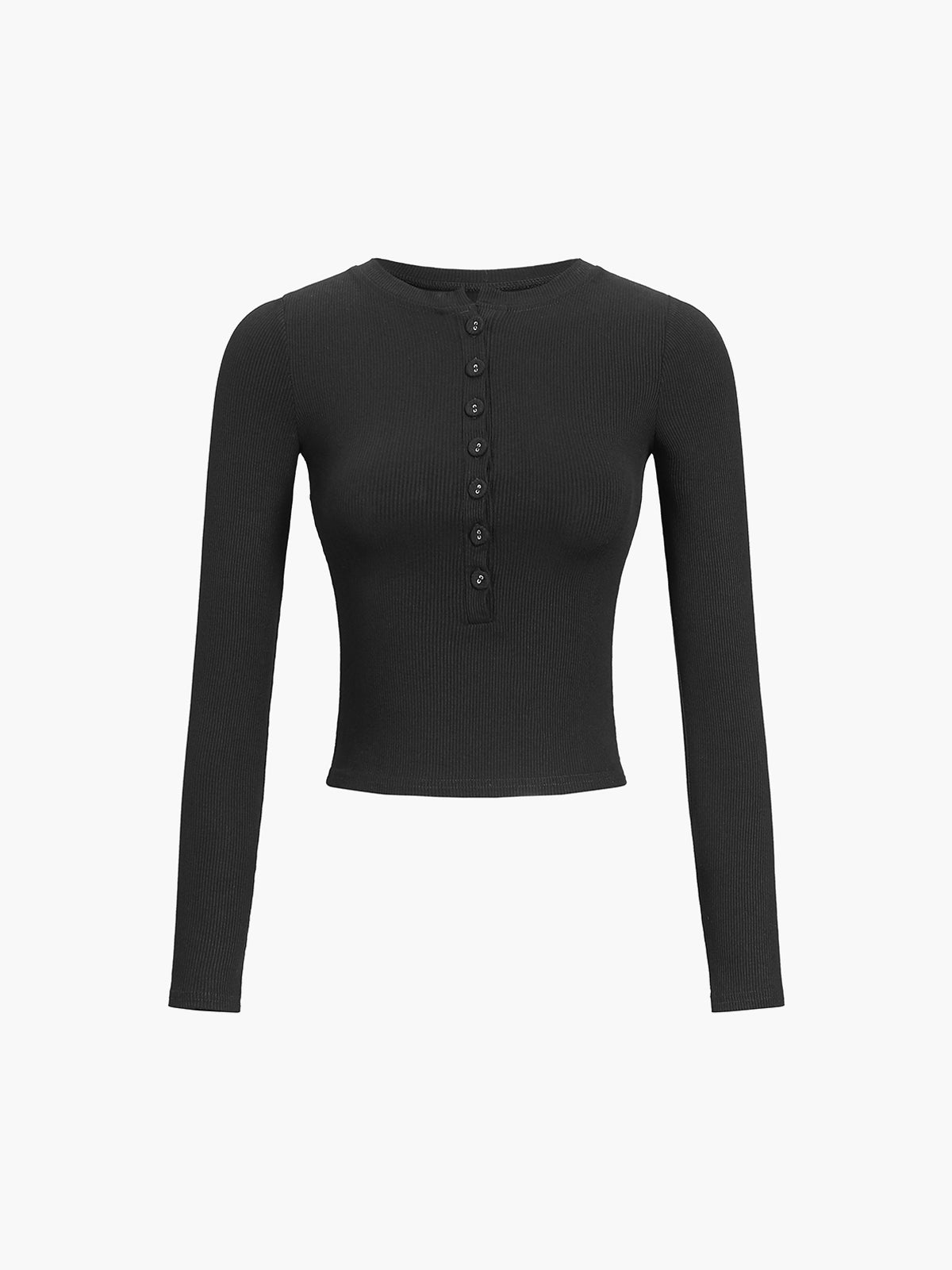 Fudus | Button Down Langarm Cropped Hemd