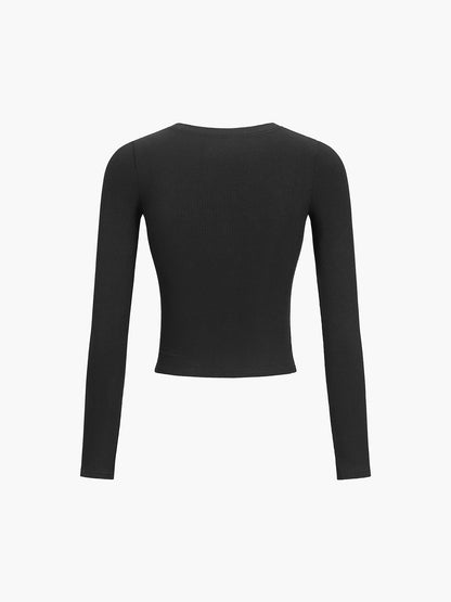Fudus | Button Down Langarm Cropped Hemd