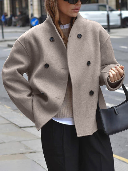Vion | Trendige Oversize-Jacke mit Knopfverschluss