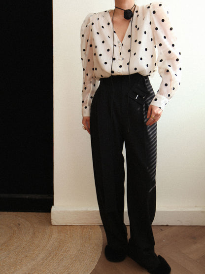 Fudus | Durchsichtige Polka Dot Bluse