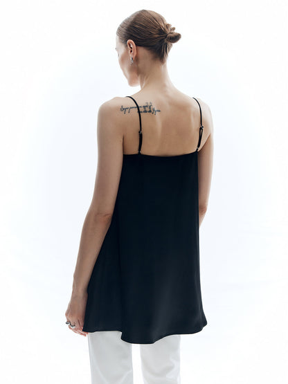 Fudus | Satin Einfarbig Lockeres Cami Top