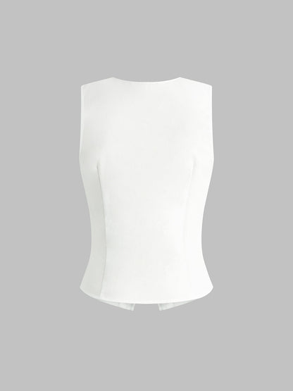 Fudus | Leinenmischung Button up Tanktop