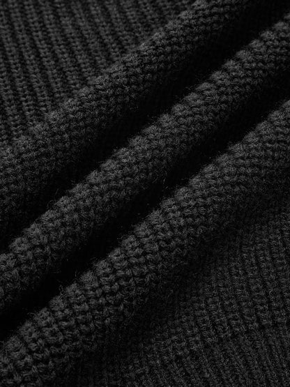 Fudus | Rundhals Rippstrick Blumenstrickoberteil