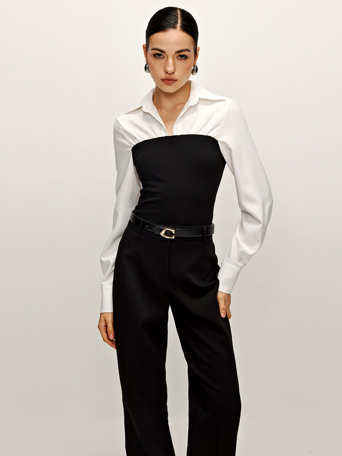 Fudus | Zweifarbiges Panel Polo Hemd