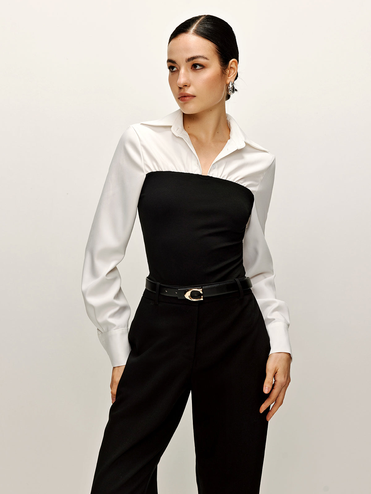 Fudus | Zweifarbiges Panel Polo Hemd