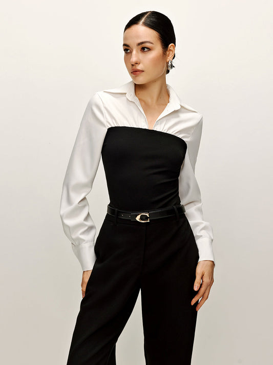 Fudus | Zweifarbiges Panel Polo Hemd