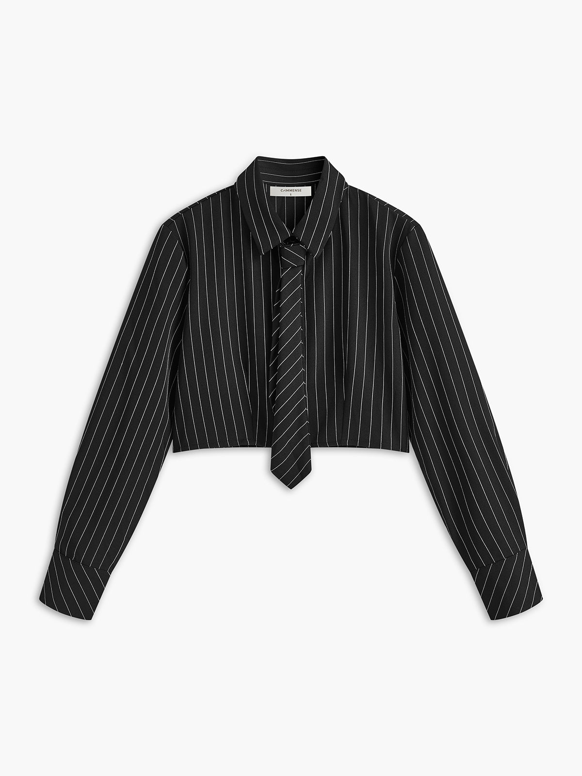 Fudus | Streifen Crop Polo Hemd