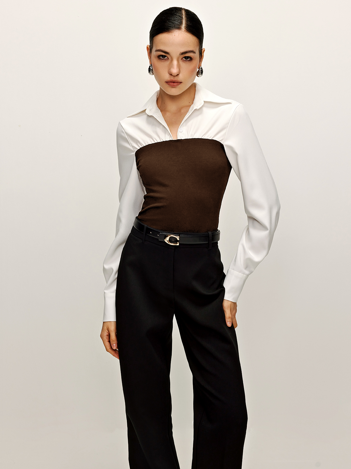 Fudus | Zweifarbiges Panel Polo Hemd
