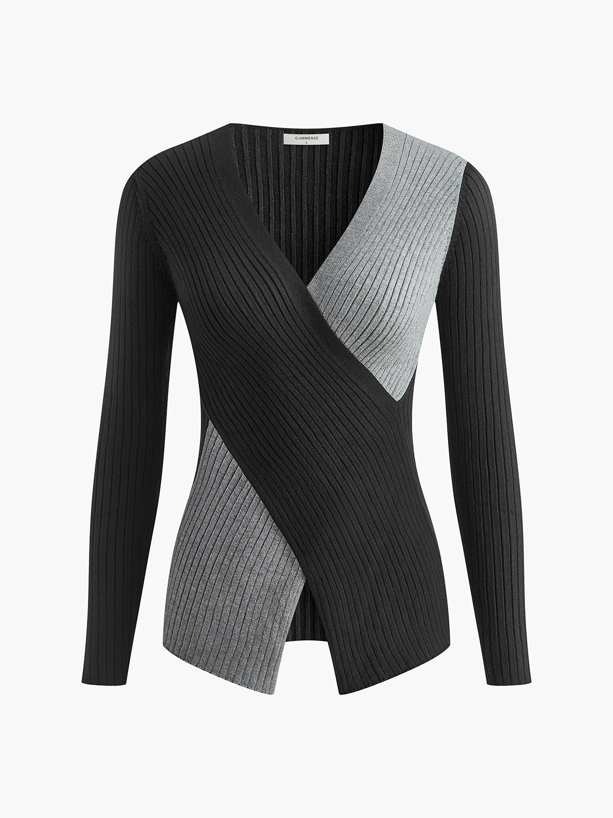 Fudus | Zweifarbiges Kruzifix Slim Stricktop