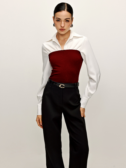 Fudus | Zweifarbiges Panel Polo Hemd