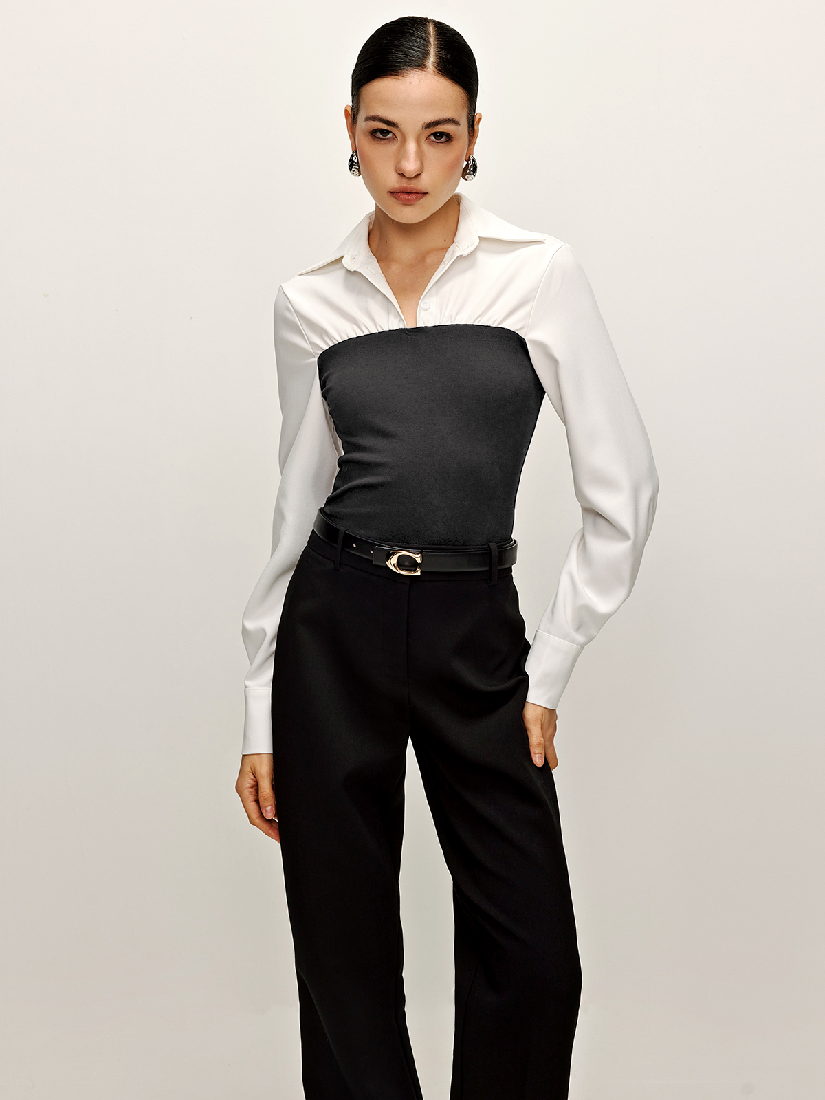 Fudus | Zweifarbiges Panel Polo Hemd