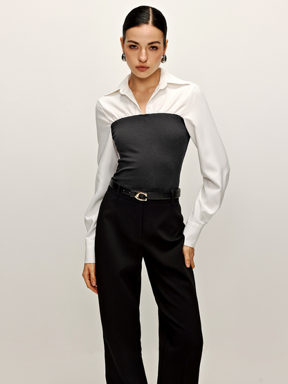 Fudus | Zweifarbiges Panel Polo Hemd