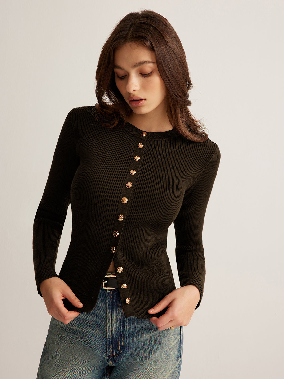 Fudus | Button-Down Skinny Stricktop