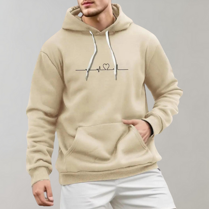 Micha - Stylischer Herren-Kapuzenpullover mit süßem Herz-Print