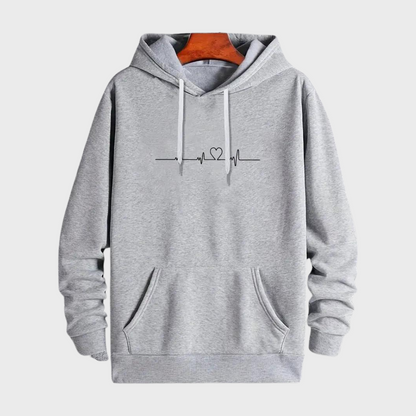 Micha - Stylischer Herren-Kapuzenpullover mit süßem Herz-Print