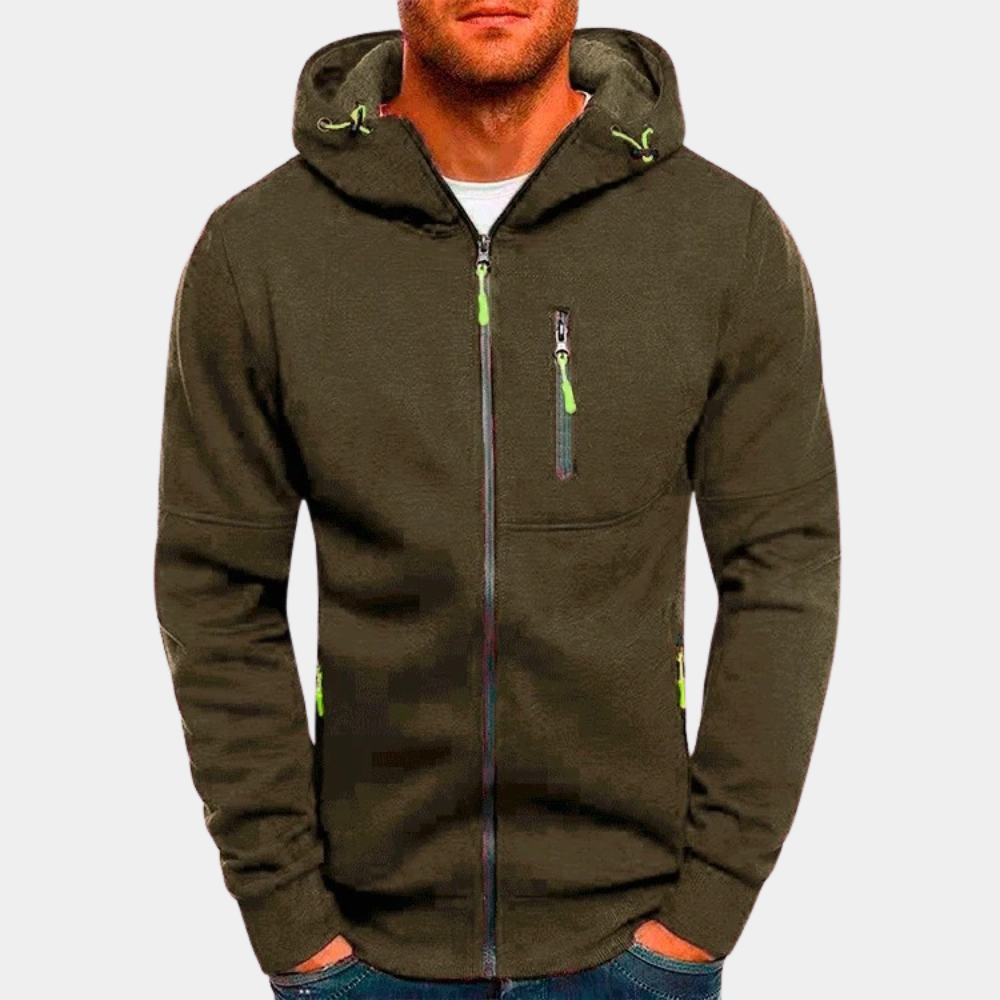 JACKS - Stylischer Herren-Kapuzenpullover mit Reißverschluss und Kapuze