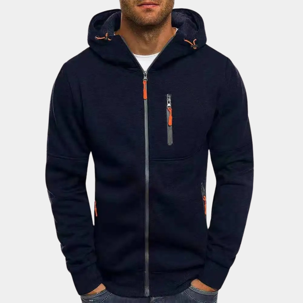 JACKS - Stylischer Herren-Kapuzenpullover mit Reißverschluss und Kapuze
