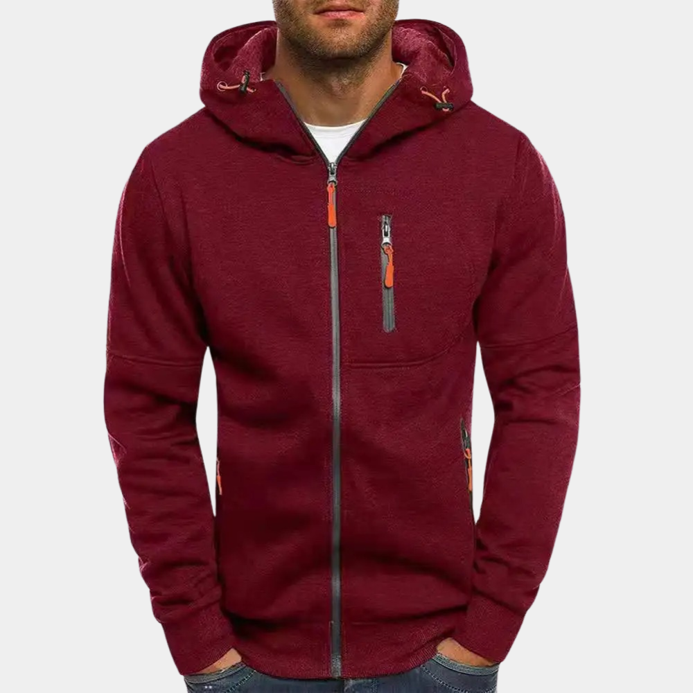 JACKS - Stylischer Herren-Kapuzenpullover mit Reißverschluss und Kapuze