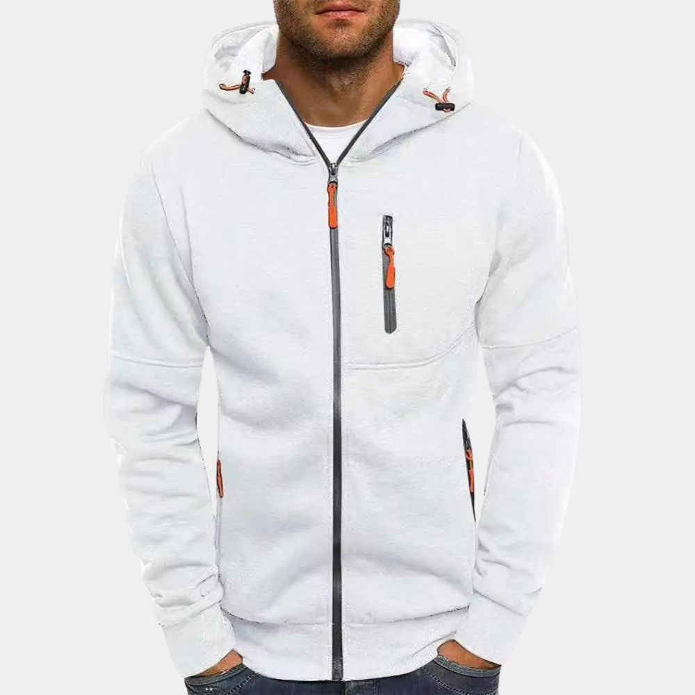 JACKS - Stylischer Herren-Kapuzenpullover mit Reißverschluss und Kapuze